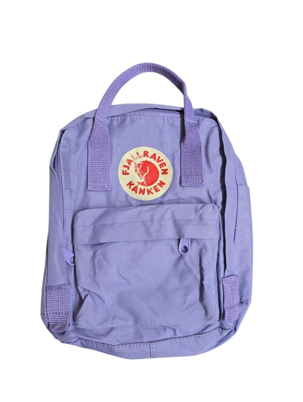 Fjällräven Kånken Mini backpack in a beautiful lavender/light purple color.